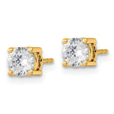 14k Yellow Gold Lab Grown VS/SI+ G+ Dia Fashion Earrings